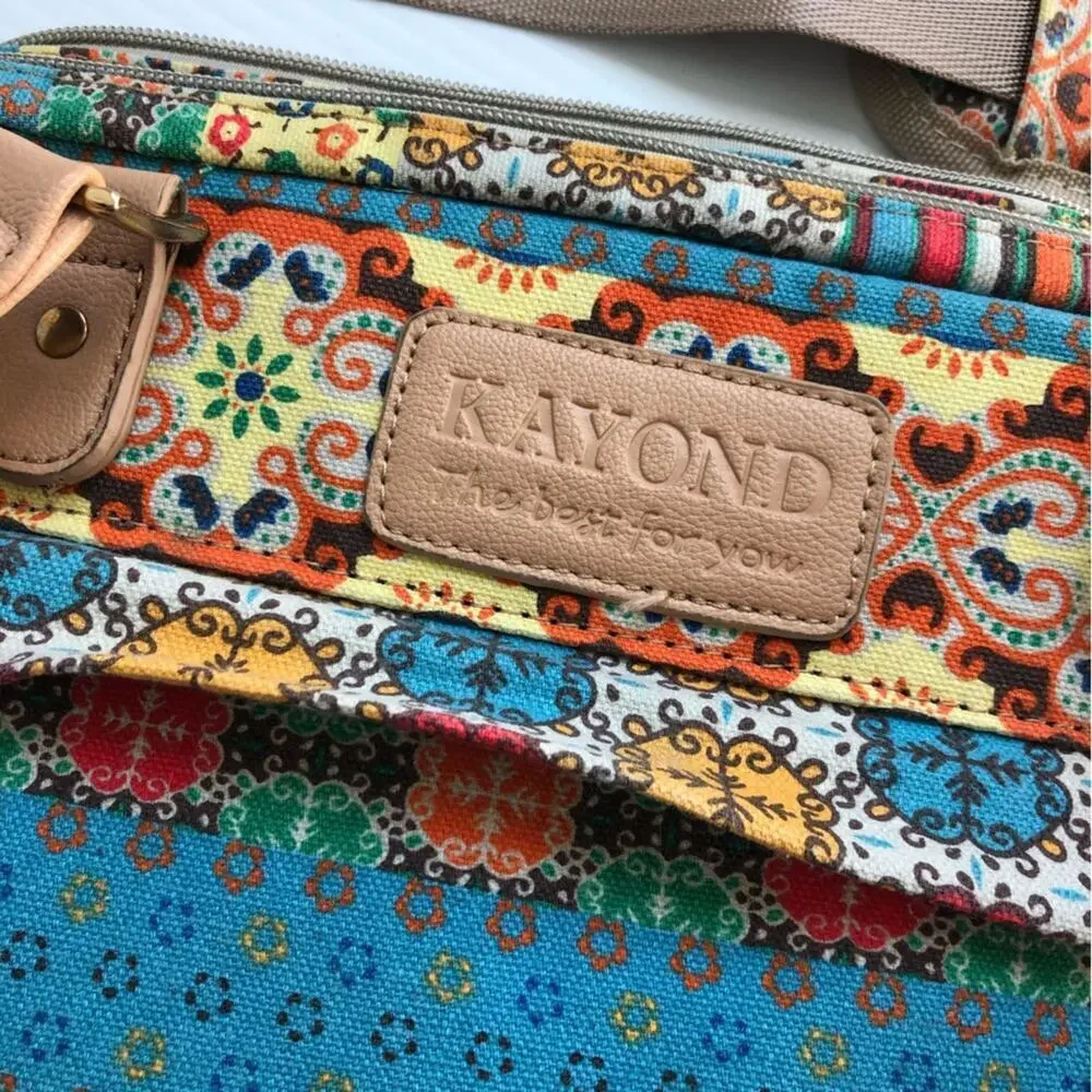 Kayond laptop shoulder briefcase bag patterned pockets